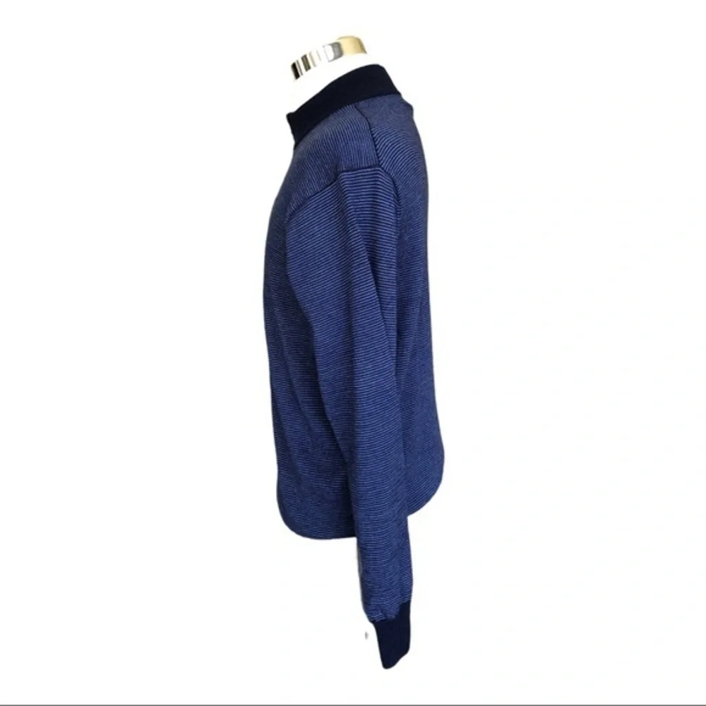 PETER MILLAR Needle-Stripe 100% Merino Wool Quarter-Zip Golf Pullover